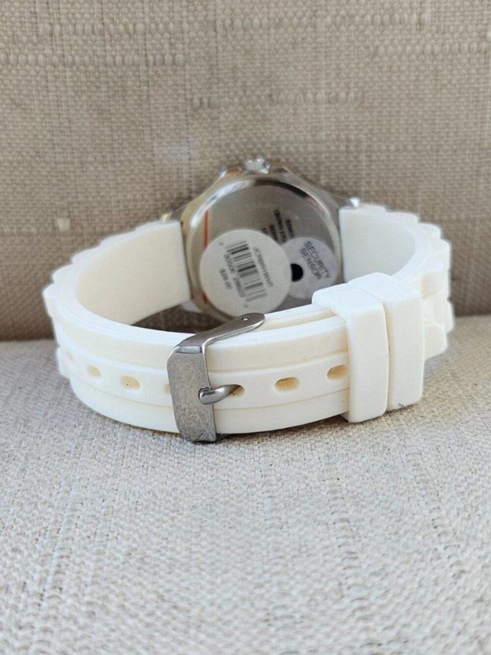 Women Wristwatch Fashion Jewelry White Rubber Strap Quartz Analog Wrist Watch - Picture 6 of 11
